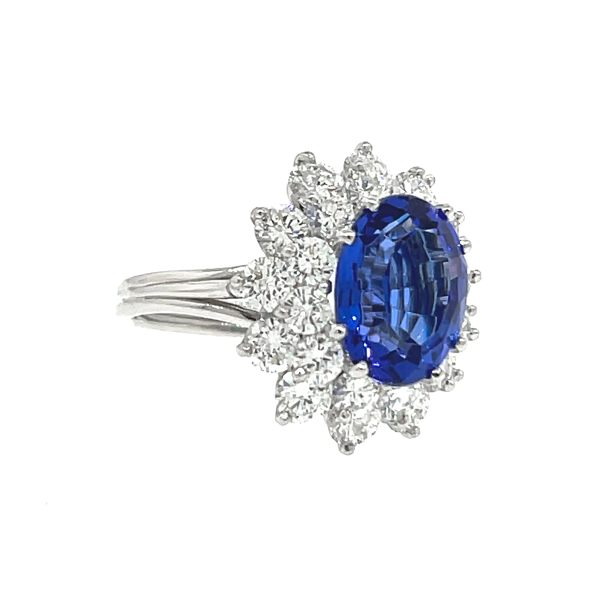 Vintage Tiffany & Co. Tanzanite and Diamond Ring in Platinum