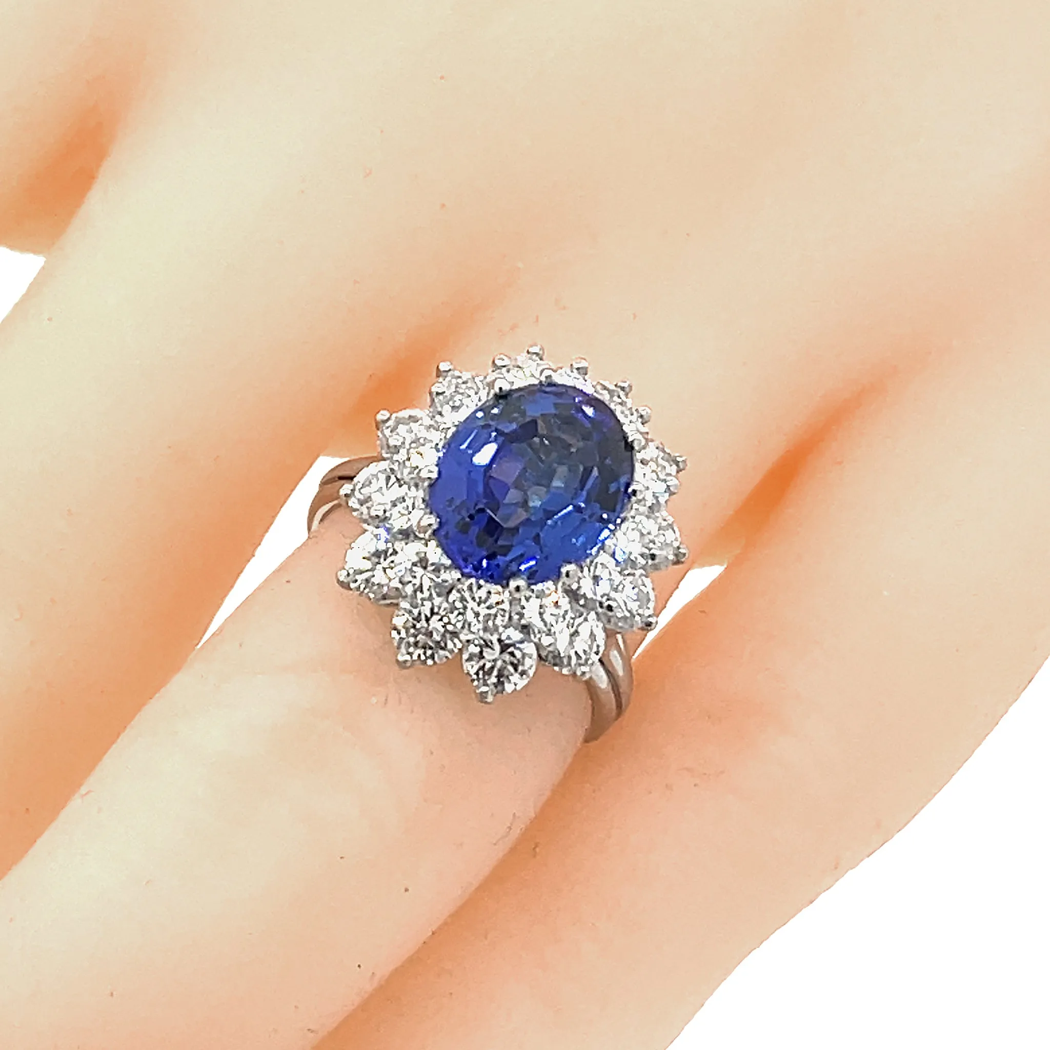 Vintage Tiffany & Co. Tanzanite and Diamond Ring in Platinum