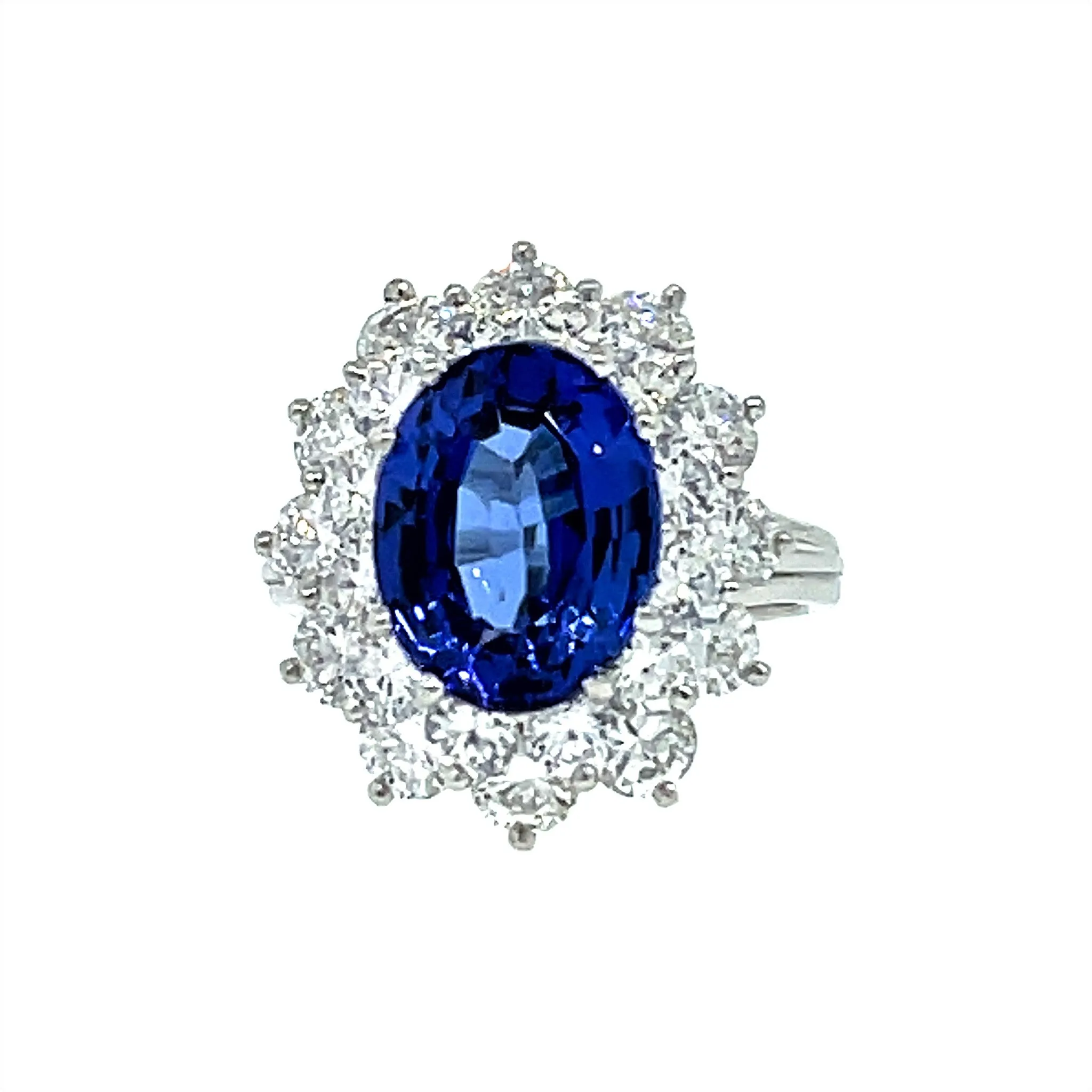 Vintage Tiffany & Co. Tanzanite and Diamond Ring in Platinum