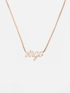 Virgo Small La Firma Diamond Necklace