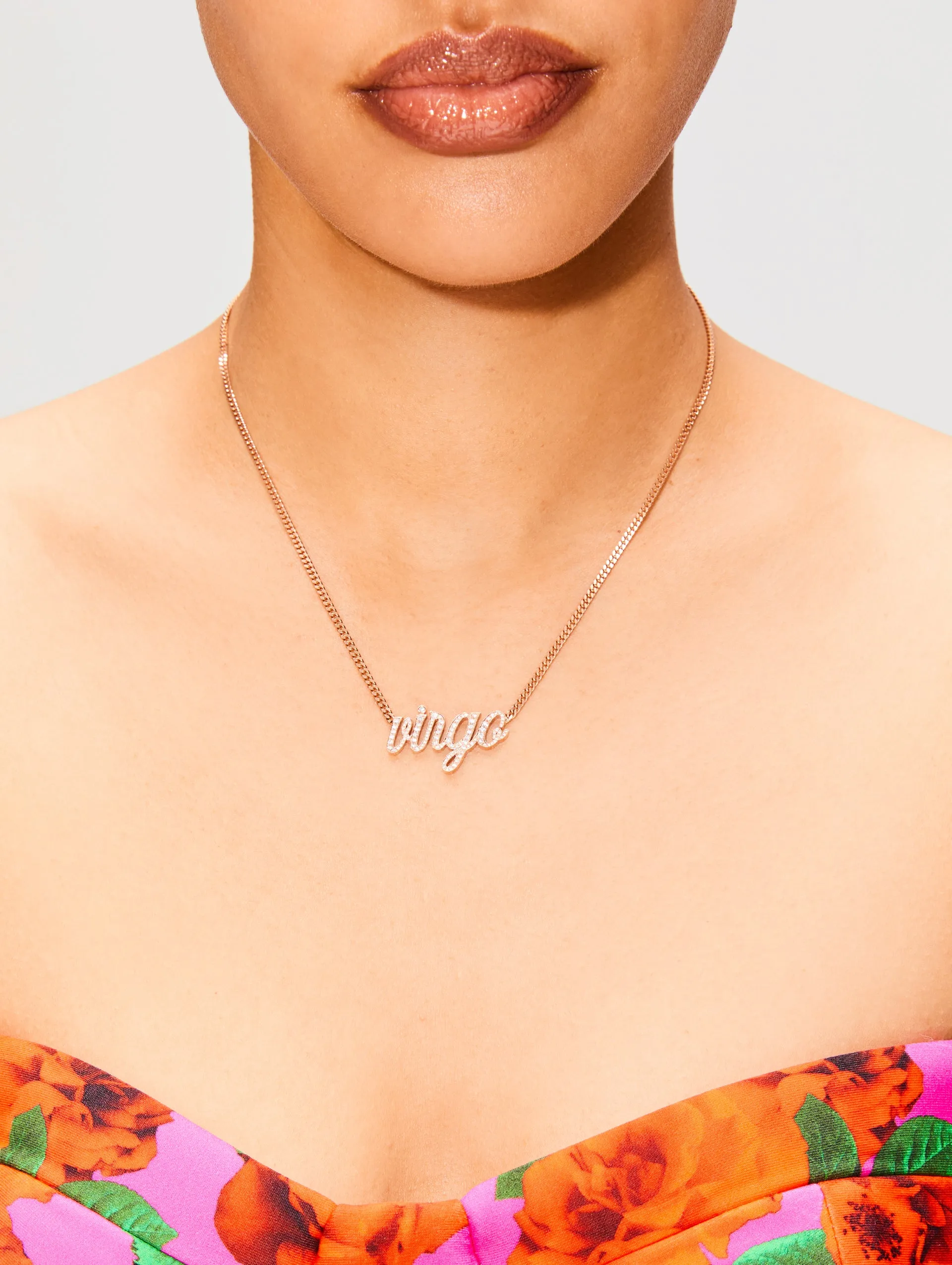 Virgo Small La Firma Diamond Necklace