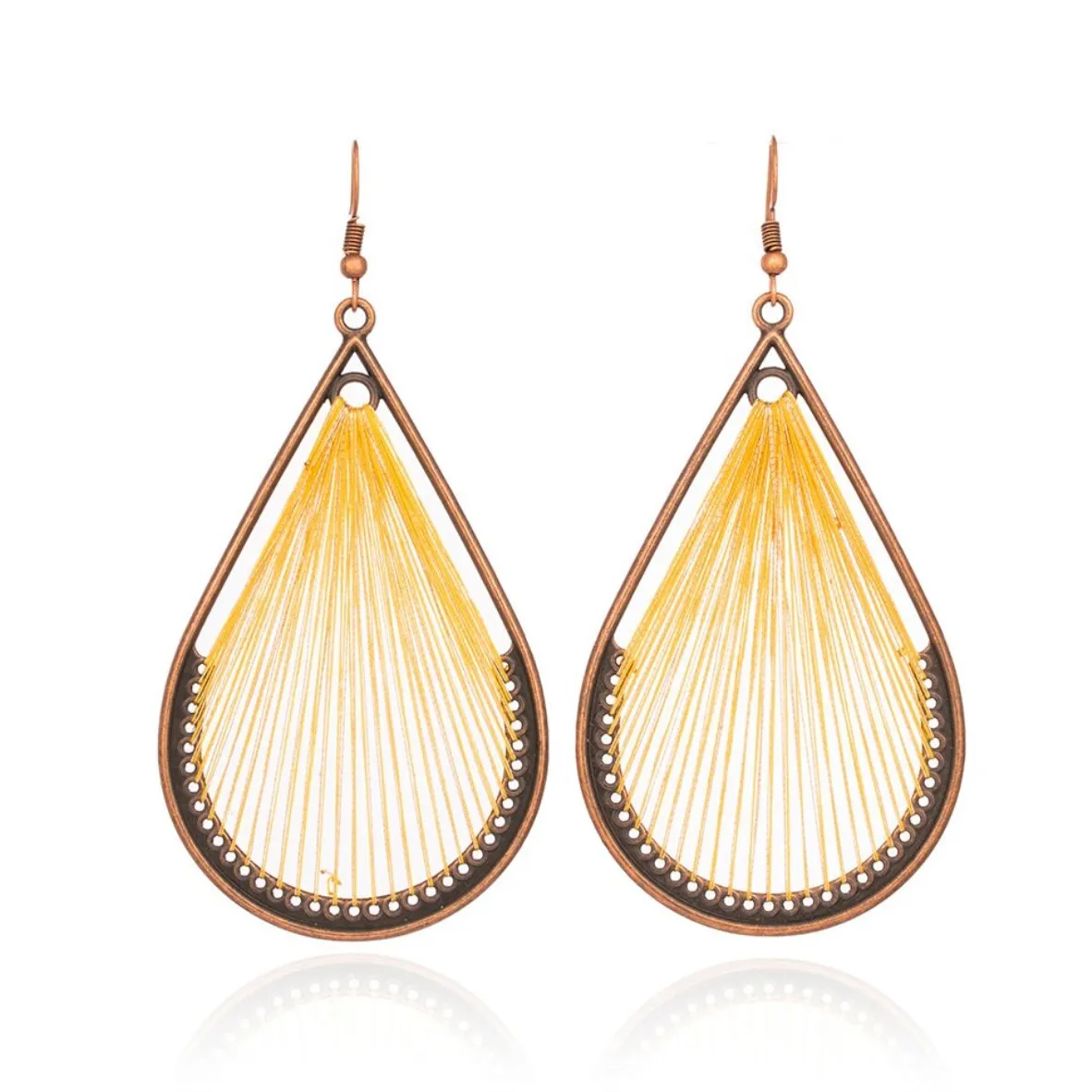 Water Drop String Dangle Boho Ethnic Drop Earrings