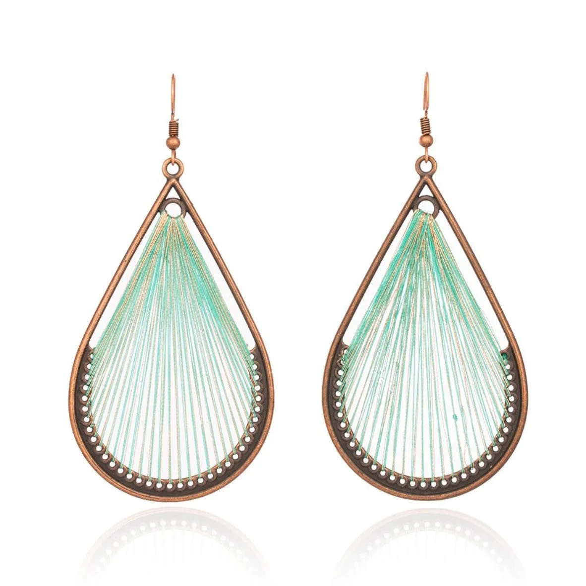 Water Drop String Dangle Boho Ethnic Drop Earrings