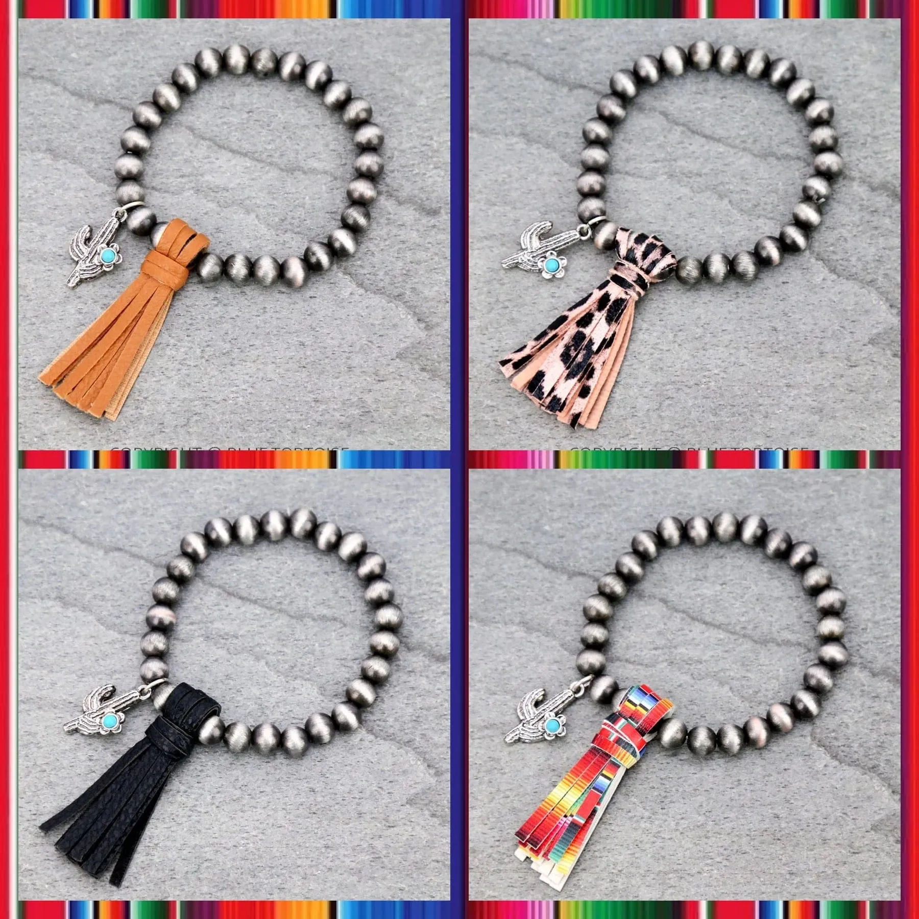 Western Navajo cactus fringe BRACELET