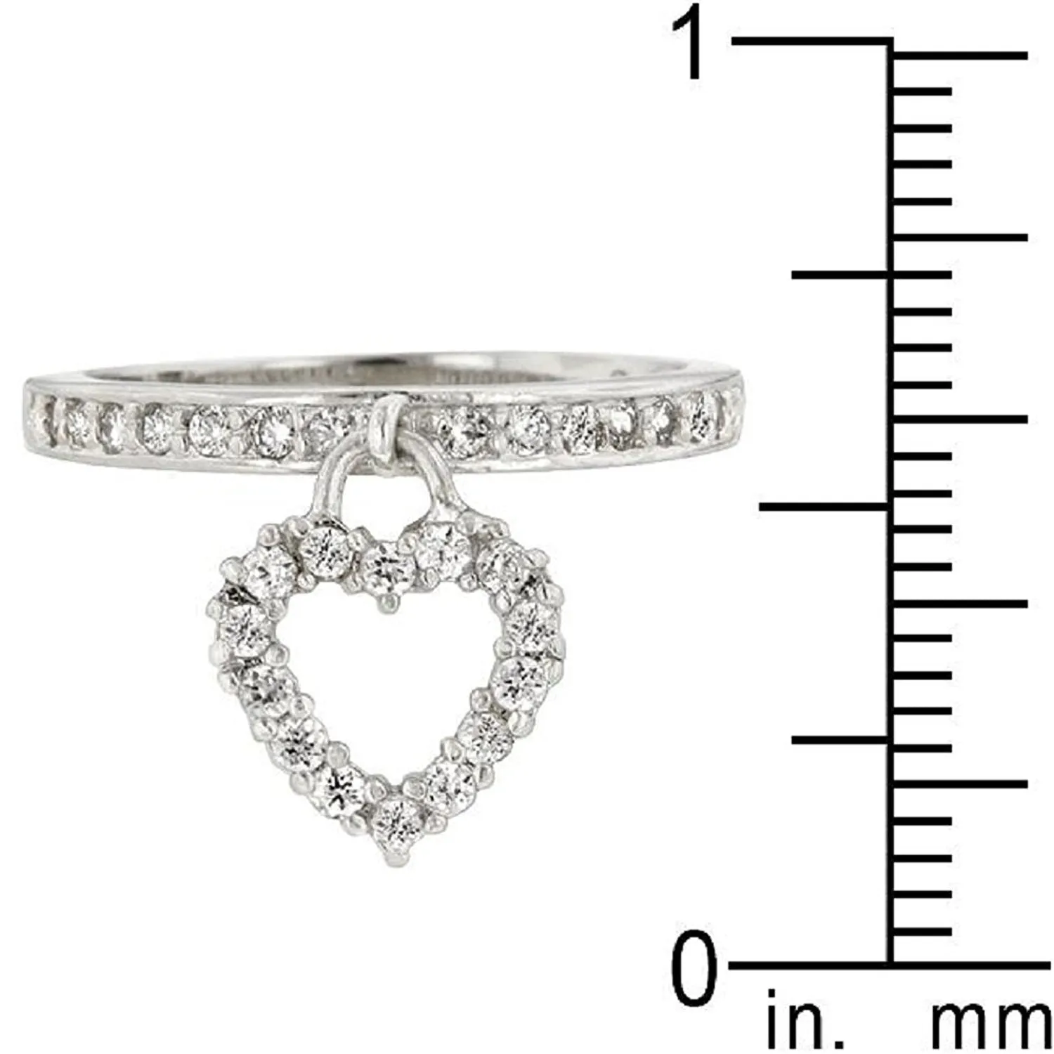 WildKlass Simple Heart Charm Ring