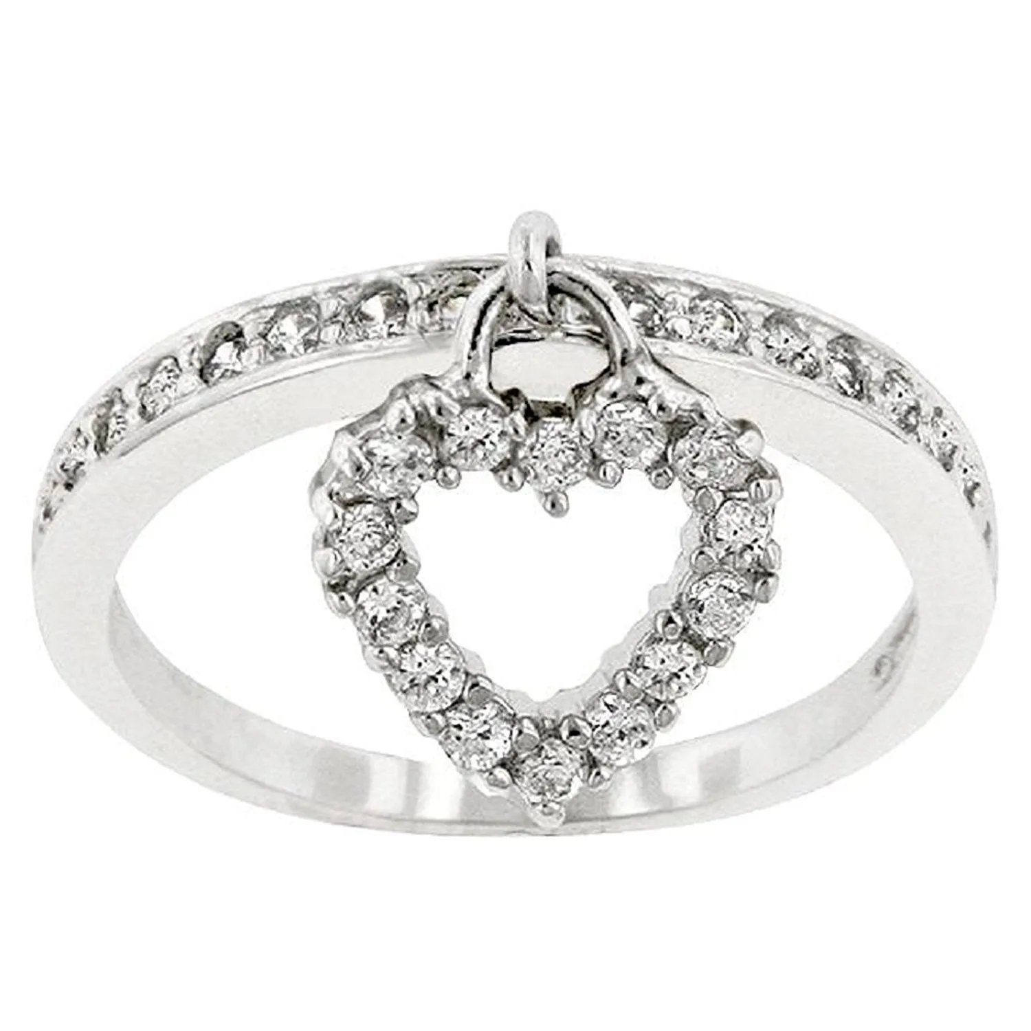 WildKlass Simple Heart Charm Ring